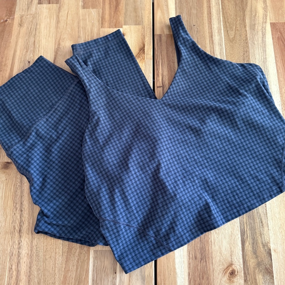 Lululemon Align Workout Set in Houndstooth Blue